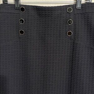 Ann Taylor Black Textured Pencil Skirt